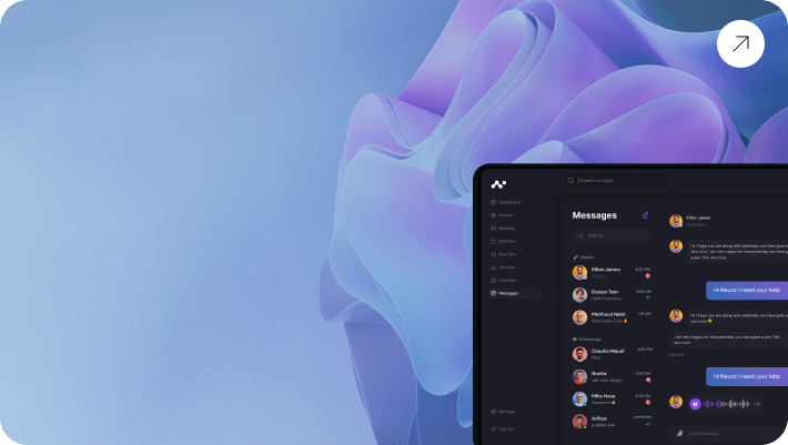 Parent app concept showing chat summaries