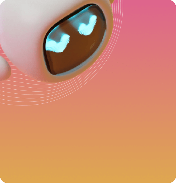 Close-up of Lulu’s glowing eyes